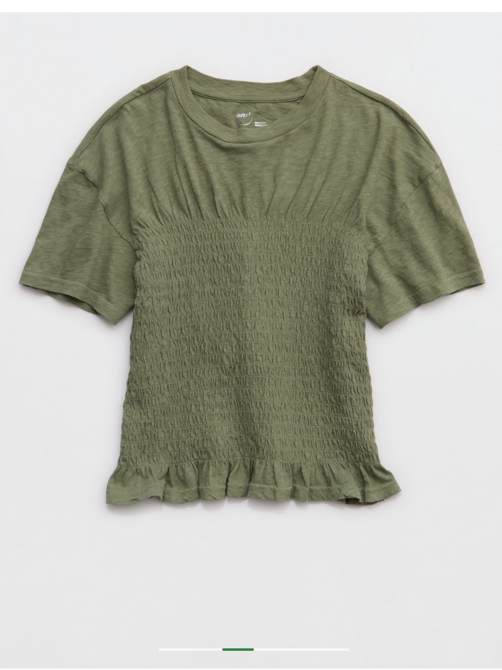 AERIE Smocked T-Shirt
